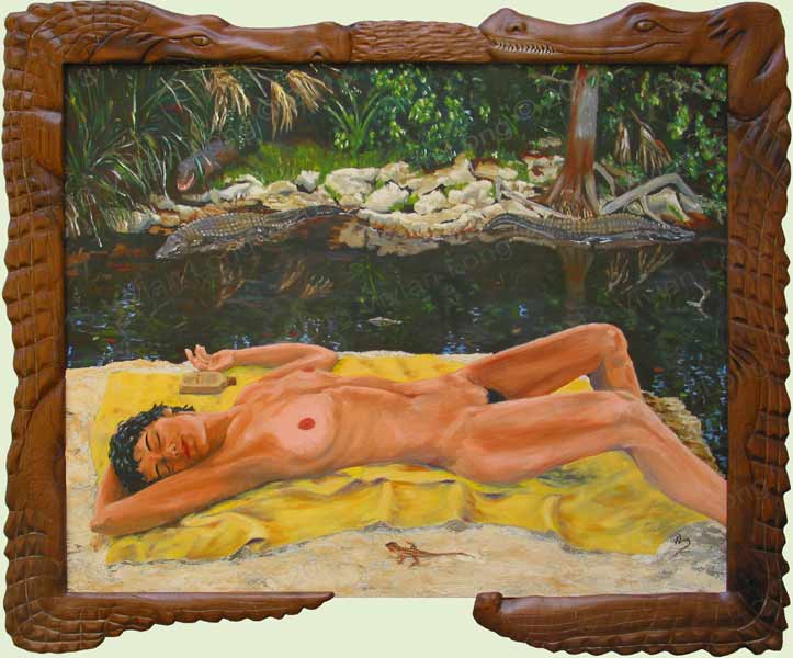 Image of painting entitled: Sunbathers