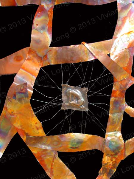 Image of painting entitled: The Web We Weave-Detail