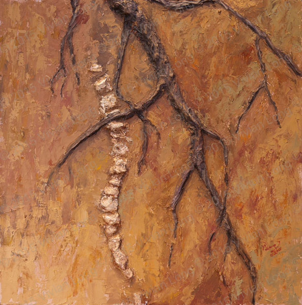 Image of painting entitled: Bones of the Earth No 1