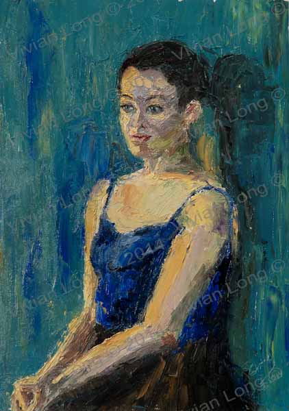 Image of painting entitled: Portrait in Blue