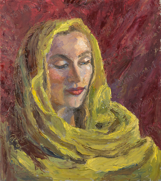 Image of painting entitled: The Green Shawl