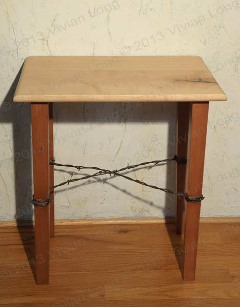 Image of painting entitled: Barbed Lapis Lazuli End Table
